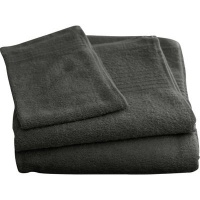 easyhome Bath Hand Face Towel and Bath Mat Set Dark Grey Photo