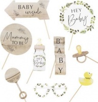 Ginger Ray Botanical Baby - Baby Shower Photo Booth Props Photo