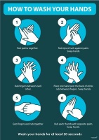 Tower ABS Sign - Hand Washing Instructions Photo