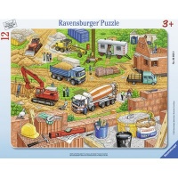 Ravensburger My First Frame Jigsaw Puzzle - Work at The Construction Site Photo