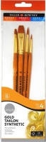 Daler Rowney Simply #2 Gold Taklon Acrylic Brushes - Short Handle Photo