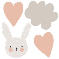 Stickit Designs Clouds Bunnies and Hearts Wall Stickers Photo