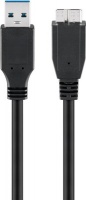 Goobay 1m USB 3.0 A/micro-B cable A Micro-USB B Black Cable A/micro-B M/M Photo