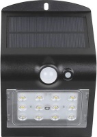 Luceco - Solar Guardian Wall Light W/ Pir Motion Sensor Black Ip44 3.2W 400Lm 4000K Photo