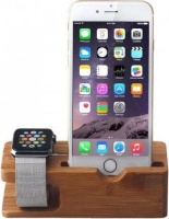 Tuff Luv Tuff-Luv Moulded Bamboo Wood Charging Stand for Apple Watch & iPhone 5S/5C/6/6S Photo