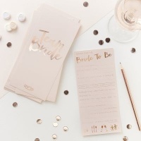 Ginger Ray Team Bride - Pink and Rose Gold Hen Party Advice Card Game Photo