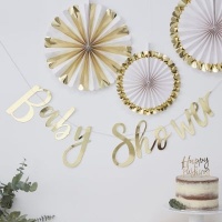 Ginger Ray Oh Baby! - Gold Foiled Baby Shower Bunting Photo