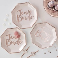 Ginger Ray Team Bride - Rose Gold Foiled Team Bride Paper Plates Photo