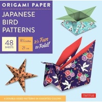 Tuttle Publishing Origami Paper - Japanese Bird Patterns - 8 1/4" - 48 Sheets - Tuttle Origami Paper: High-Quality Origami Sheets Printed with 8 Different Designs: Instructions for 7 Projects Included Photo