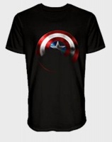 Primate Collectables Marvel Captain America Shield Shade Out Mens T-Shirt Photo