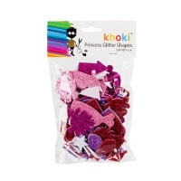 Khoki Arts and Crafts Glitter Shapes Princess 5 Pack Photo