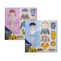 AZ Homes Educational Push In Wooden Board Dress Up Photo
