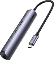 Ugreen USB Type-C 10919 5-In-1 Ultra-Slim Docking Station - with 2x USB 3.0 | HDMI | Gigabit Lan Port | USB Type-C 100W Power Delivery Photo