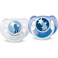 Phillips Avent Night Glow-in-the-Dark Soother for Boys Twin Pack Photo