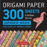 Tuttle Publishing Origami Paper - Japanese Washi Patterns- 4" 300 sheets - Tuttle Origami Paper: High-Quality Origami Sheets Printed with 12 Different Designs Photo