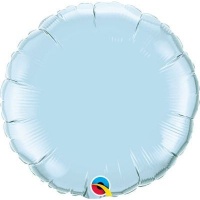 Qualatex Plain Pearl Light Blue Round Foil Balloon Photo