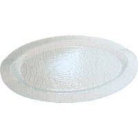 Excellent Houseware Pebbled Oval Glass Platter Photo