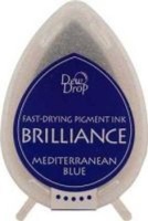 Tsukineko Brilliance Dew Drop Ink Pad - Mediterranean Blue Photo