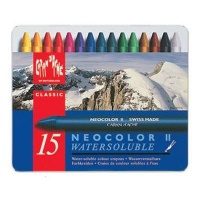 Caran Dache Neocolor 2 Artists Watercolour Crayons - 15" A Metal Box Photo