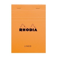 Rhodia Basics Lined Pad - Orange Cover - 80 Sheets - A6 10.5x14.8cm Photo