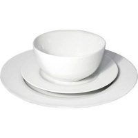 Eetrite Just White Rim Porcelain Dinner Set Photo