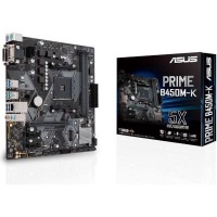 Asus Prime B450M-K mATX Motherboard with LED Lighting Photo