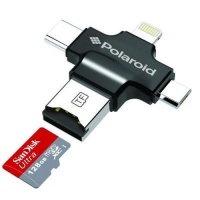 Polaroid Corp Polaroid PCR006 4-in-1 MicroSD Card Reader for Mobile Devices Photo