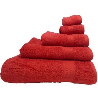 Bunty 's Plush 450 5-Piece Towel Set 450GSM - Red Home Theatre System Photo