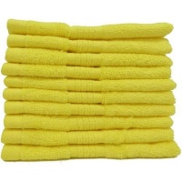 Bunty Towel-'s Elegant 380GSM Face Cloth 10 pieces Pack - Yellow Photo