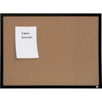 Nobo Small Cork Notice Board with Black Frame - Natural Brown Photo