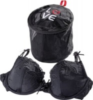 WENKO - Bra Wash Laundry Net Bag Ã˜ 16 Cm - Love - Black Home Theatre System Photo