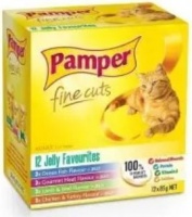 Pamper Fine Cuts Jelly Favourites - Cat Food Pouch Multi-pack Photo