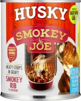 Husky Smokey Joe - Meaty Strips in Gravy Smokey Rib Flavour Tinned Dog Food Photo