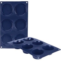 Ibili Blueberry Silicone 6 Cup Muffin Pan Photo