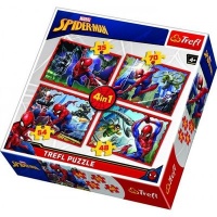 Trefl -4-in-1 Spiderman Puzzle Box Set Photo