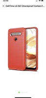 CellTime LG K61 Shockproof Carbon Fiber Design Cover - Red Photo