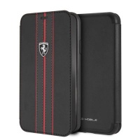 Ferrari - Pu Leather Flip Case iPhone XR Black Photo