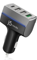 J5 Create JUPV41 4-Port USB QC 3.0 & Type-C Car Charger Photo