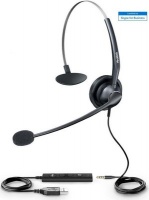Yealink YHS34 Headset Wired Head-band Office/Call center Black Photo