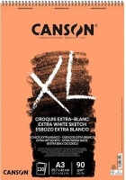 Canson A3 XL Extra White Sketch Spiral Pad - 90gsm Photo