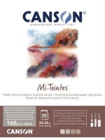 Canson Mi-Teintes Grey Tones Pastel Paper Pad - 160gsm Photo