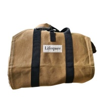 Lifespace Heavy Duty Canvas Firewood Log Carrier Bag with Handles Photo