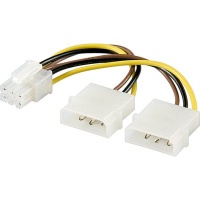 Microconnect PI1919 Internal Molex 6 pin Black Yellow power cable 4 to PCI Express Photo