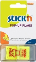 Stick N Pop-Up Sign Here Printed Flags Photo
