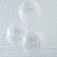 Ginger Ray Hello World - Baby Shower Balloons Decoration Photo