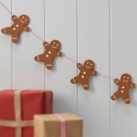Ginger Ray Vintage Noel Wooden Gingerbread Bunting Photo