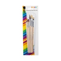 Khoki Paint Brushes Art & Craft Assorted Sizes 6 Piece 4 Pack Photo