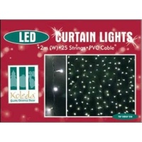 The CPS Warehouse Light Curtain Indoor Cool White LED with White Cable & Globes Photo