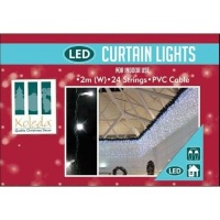 The CPS Warehouse Light Curtain Indoor Warm White LED with White Cable & 960 Globes Photo