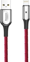 Baseus 1m - 2.4A LED X-type USB Type-A 2.0 to Lightning Cable - Red Photo